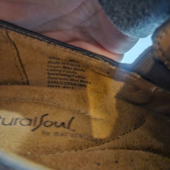 Natural Soul Pilgrim Block Heel Brown Heeled Loafer Buckle Women's 6.5 Vegan - Picture 3 of 7